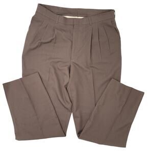 Haggar Men’s Brown Dress Pants 34x31.5 Classic Fit | Business & Casual Comfort